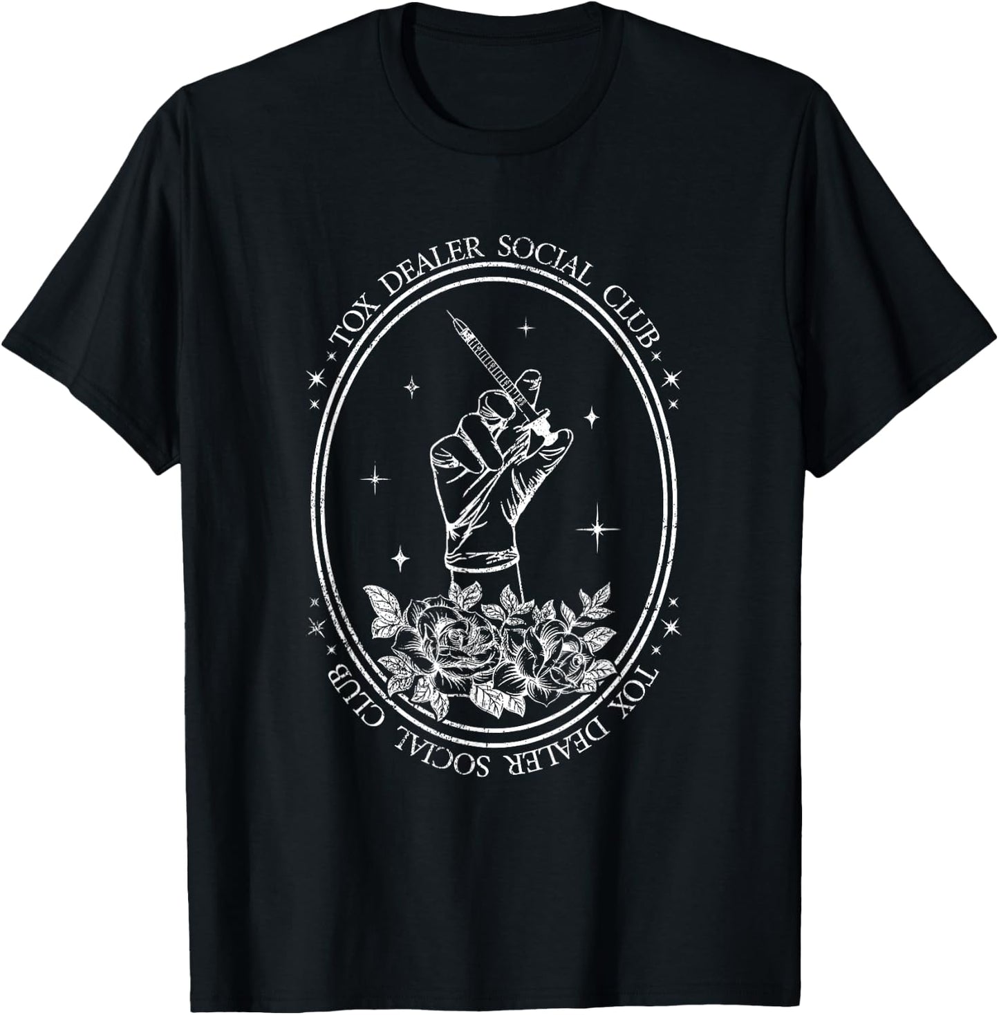 Vintage The Tox Dealer Social Club Aesthetic Nurse Injector T-Shirt - T-Shirt | Black