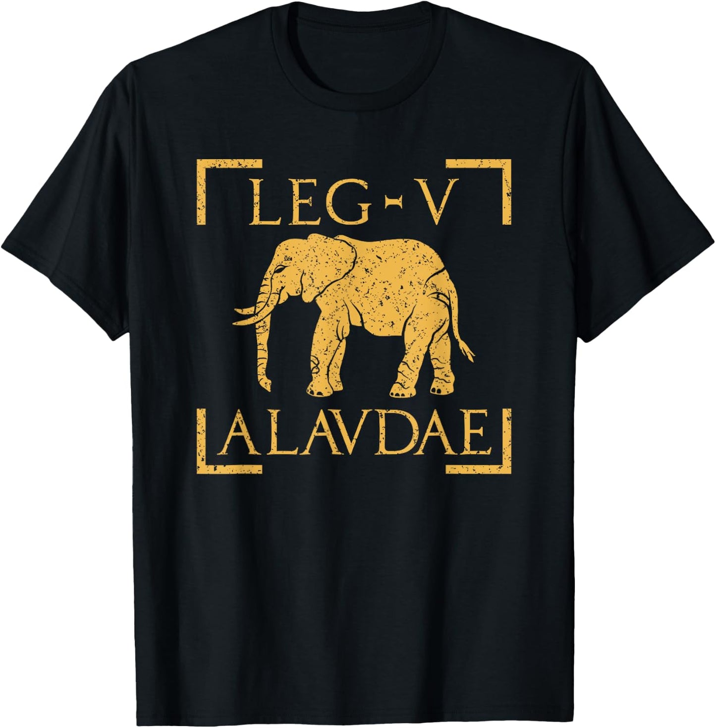 Legio V Alaudae Elephant Emblem Roman Legion T-Shirt - T-Shirt | Black