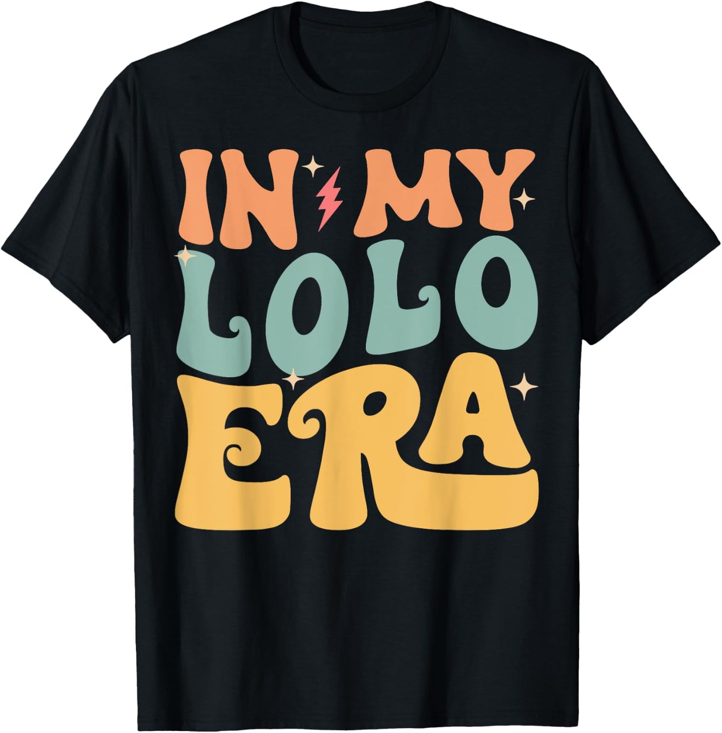 In My LOLO Era Groovy Funny Grandpa Father's Day T-Shirt - T-Shirt | Black