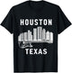 Houston City Skyline Music Texas Souvenir Houston T-Shirt - T-Shirt | Black