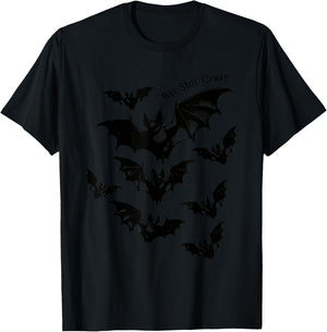 Bat Shit Crazy, Trendy Witchy Halloween, Spooky Season T-Shirt - T-Shirt | Black