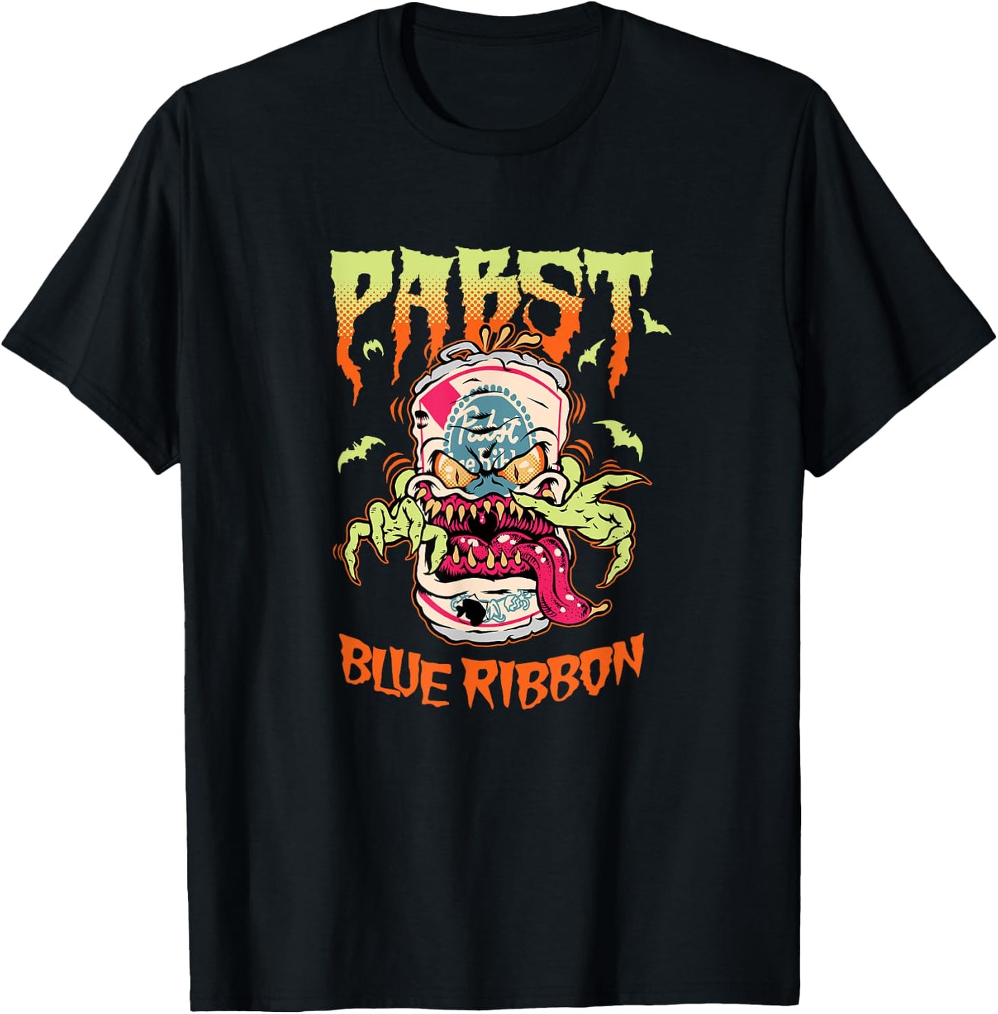 Pabst Blue Ribbon | Halloween Creature Can T-Shirt - T-Shirt | Black