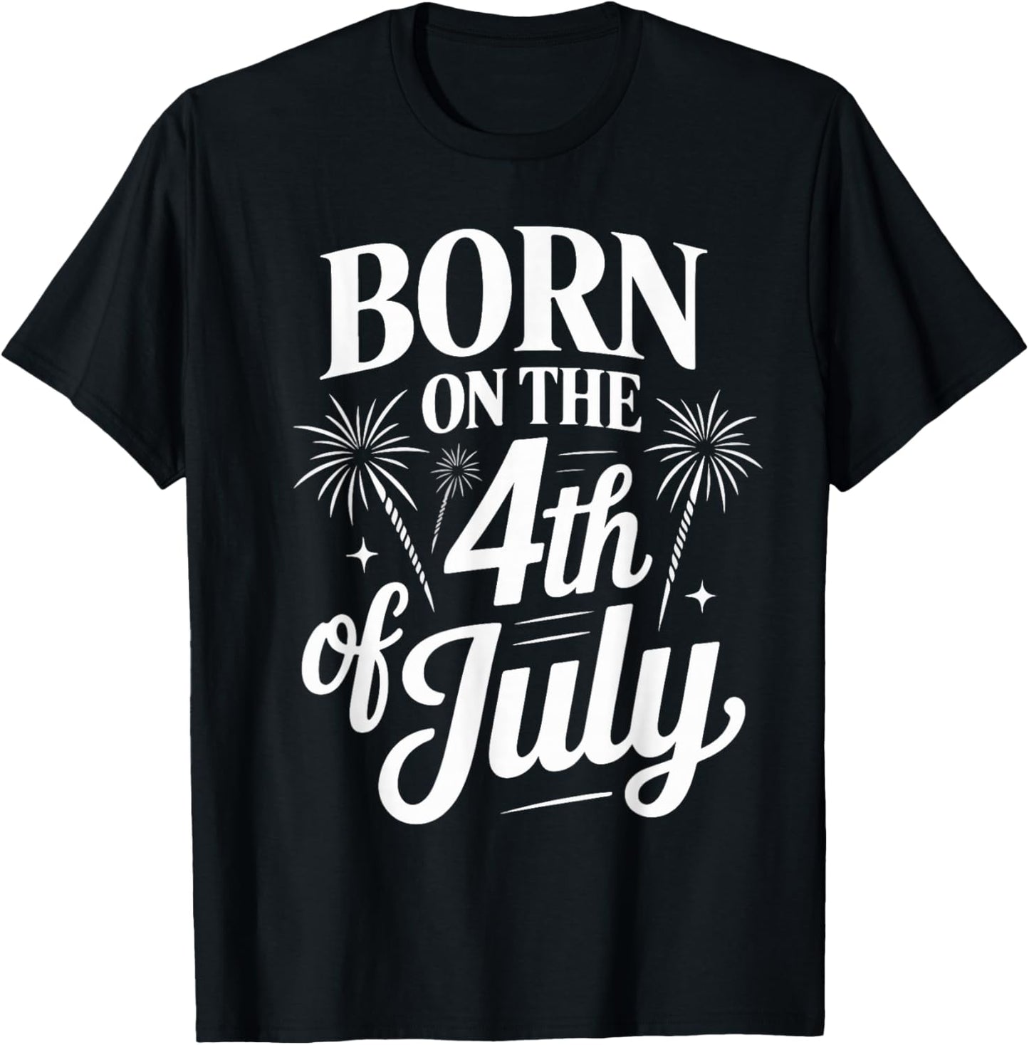 Born On The 4th Of July American Pride T-Shirt - T-Shirt | Black