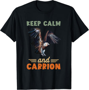 Vulture Keep Calm Bird Watcher Carrion Vulture Lover T-Shirt - T-Shirt | Black