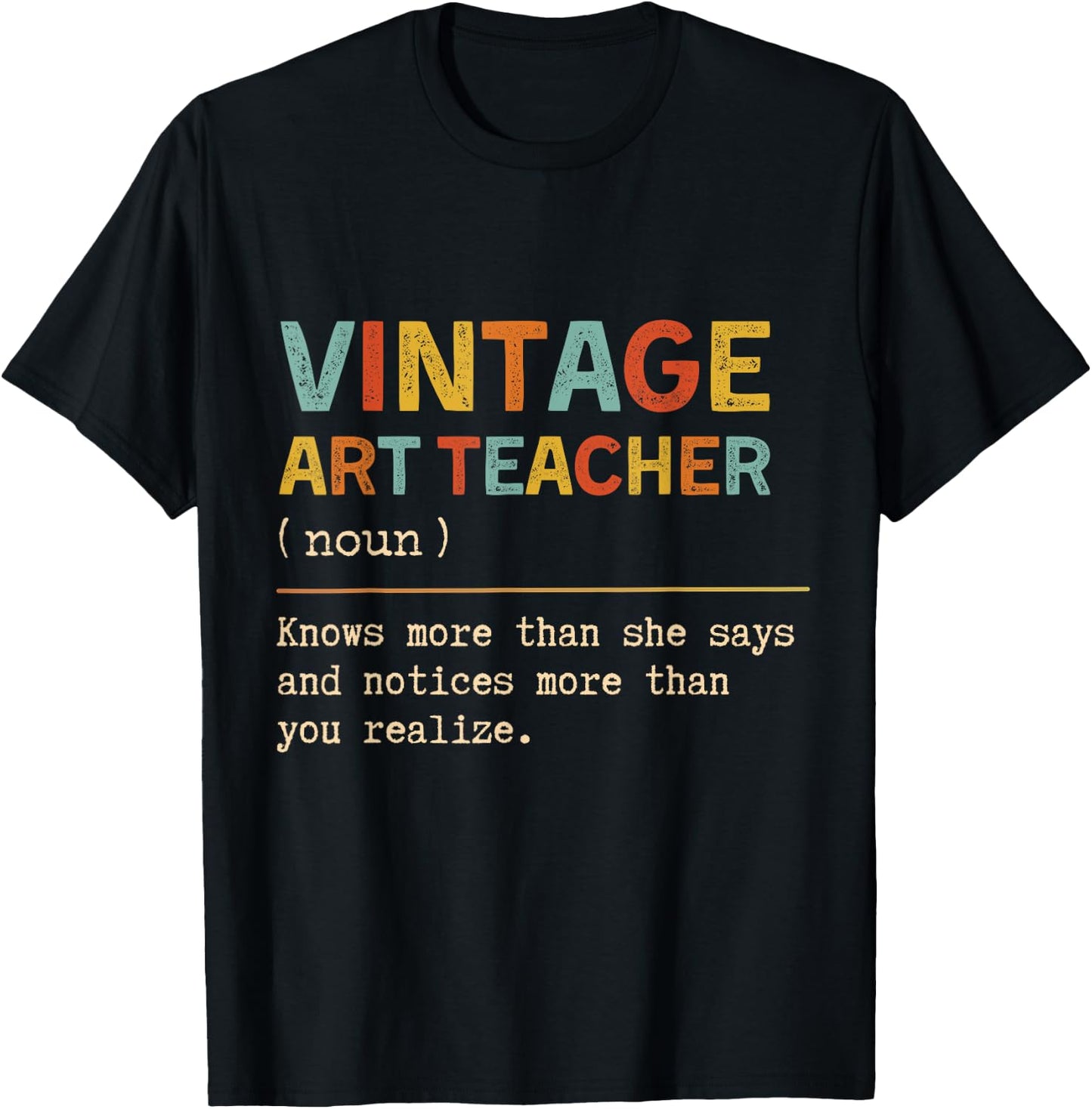 Art Teacher Definition Funny Back To School First Day Women T-Shirt - T-Shirt | Black