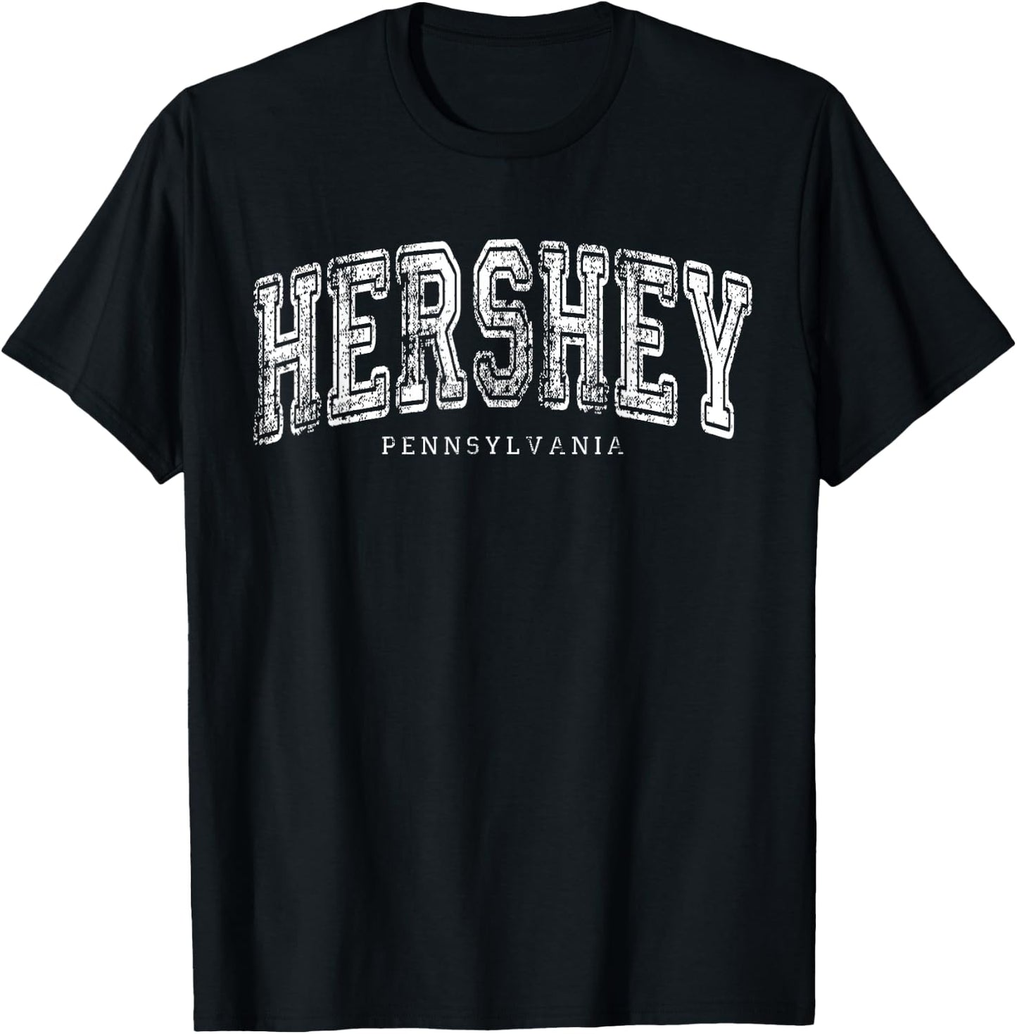 Hershey Pennsylvania Vintage Retro US City State Travel T-Shirt - T-Shirt | Black