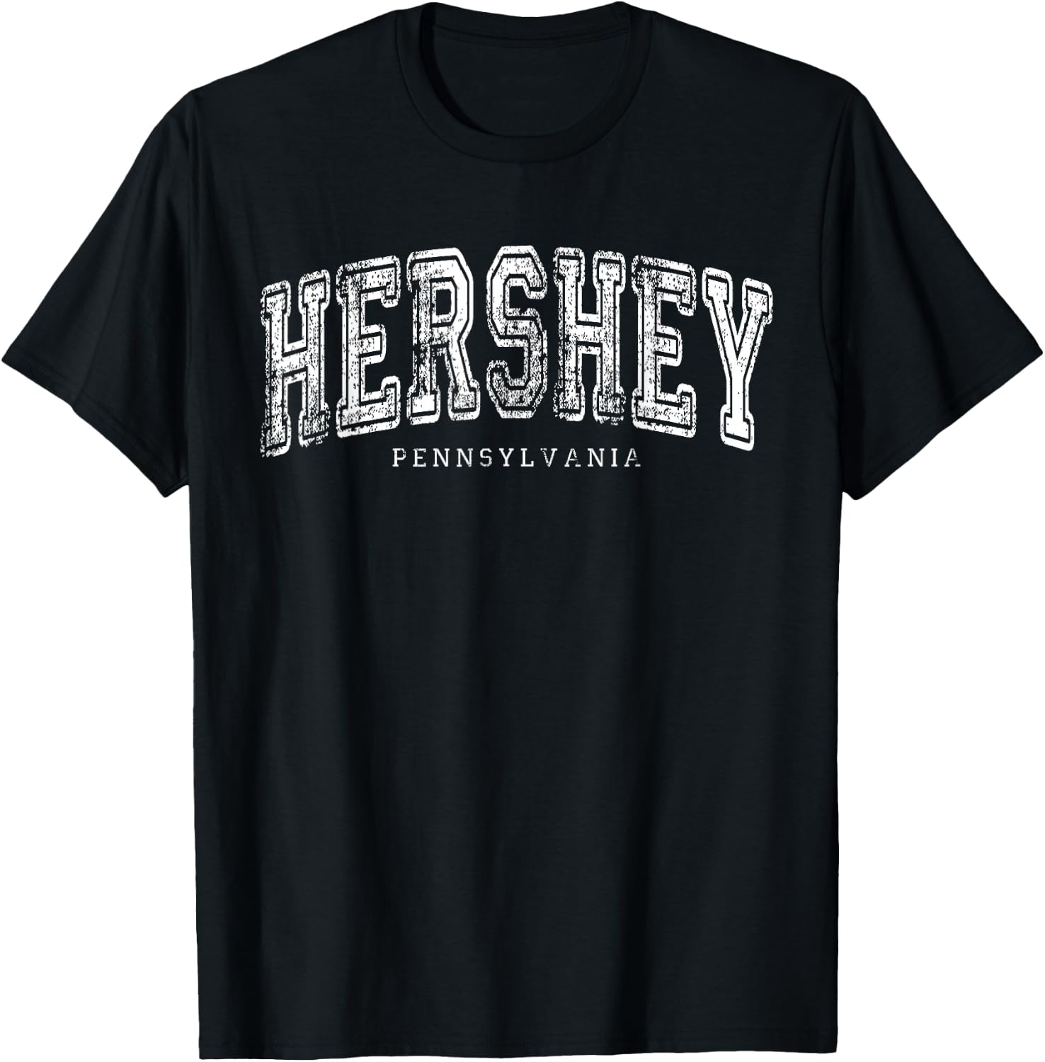 Hershey Pennsylvania Vintage Retro US City State Travel T-Shirt - T-Shirt | Black