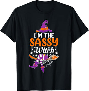 I'm the Sassy Witch Funny Halloween Family Matching T-Shirt - T-Shirt | Black