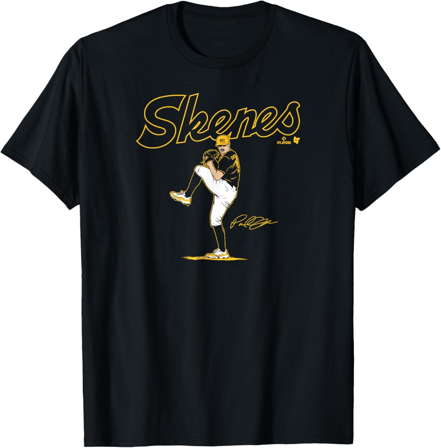 Paul Skenes - Ace Pose - Pittsburgh Baseball T-Shirt - T-Shirt | Black
