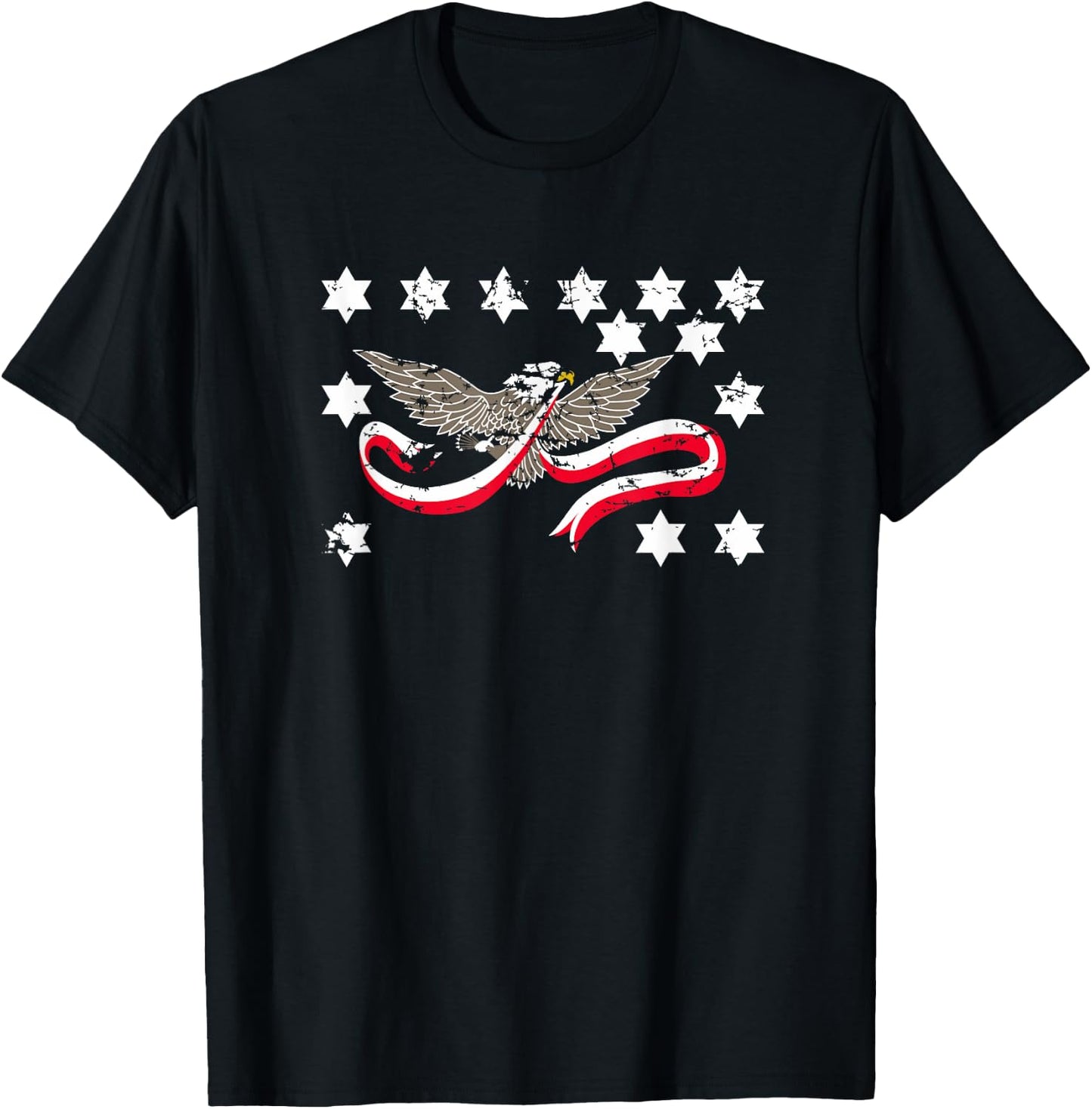 Whiskey Rebellion Distressed Flag American Reenactor T-Shirt - T-Shirt | Black