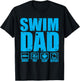 Funny Swim Dad Proud Swimmer Father Humor Fathers Day T-Shirt - T-Shirt | Black