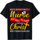 Nurse Christ - cute nurse nursing gift quote woman gift T-Shirt - T-Shirt | Black