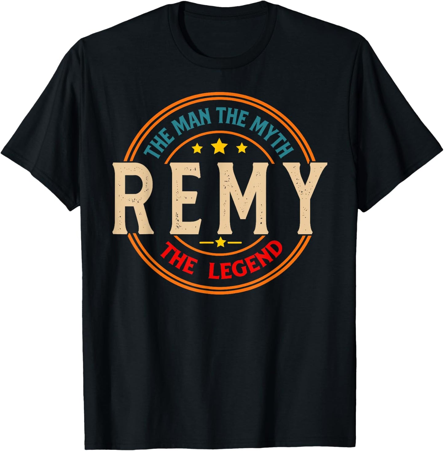 REMY The Man The Myth The Legend Vintage Personalized T-Shirt - T-Shirt | Black