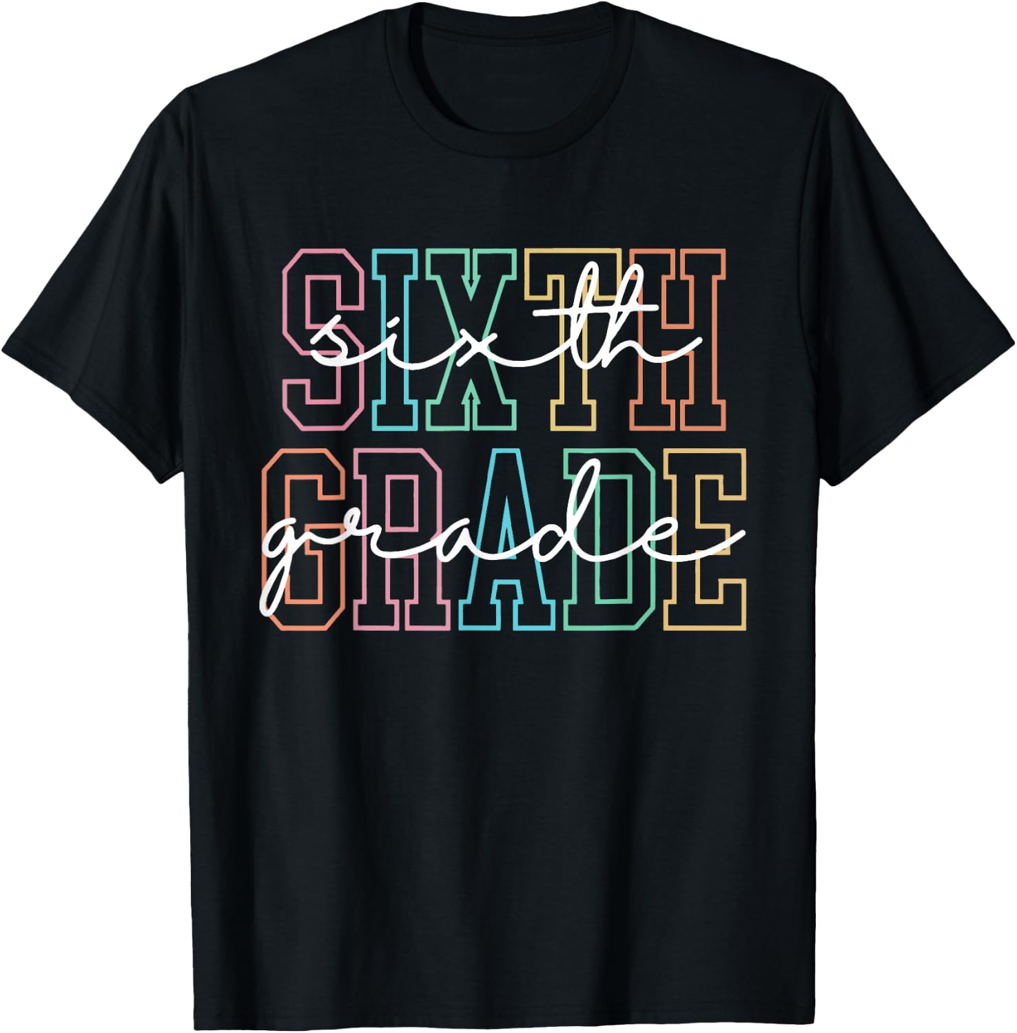 Sixth Grade Squad 6th Grade Team Retro First Day of School T-Shirt - T-Shirt | Black