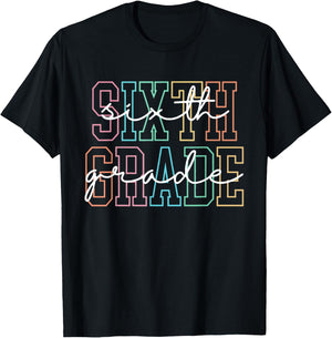 Sixth Grade Squad 6th Grade Team Retro First Day of School T-Shirt - T-Shirt | Black