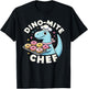 Dino-Mite Chef Cooking Dinosaur T-Rex T-Shirt - T-Shirt | Black