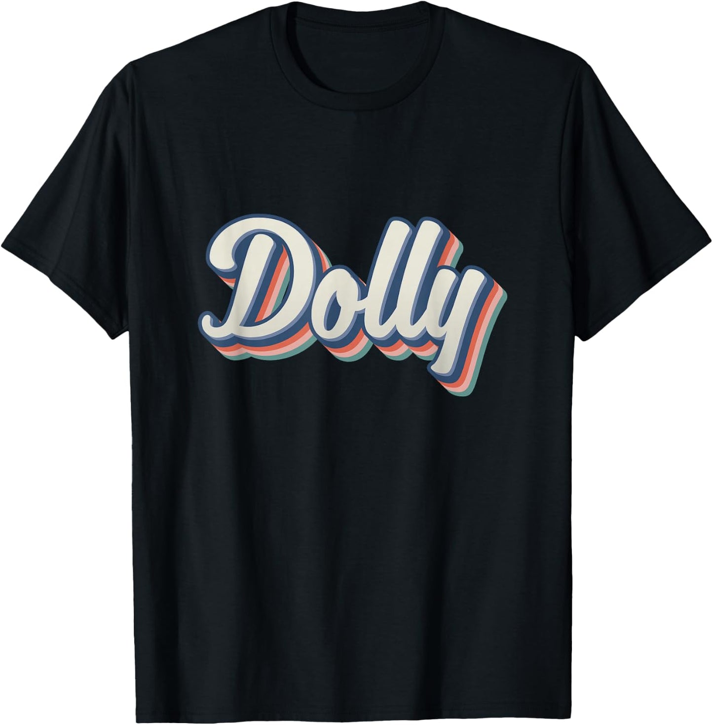 Dolly Merch Youth Vintage Women First Name Dolly T-Shirt - T-Shirt | Black