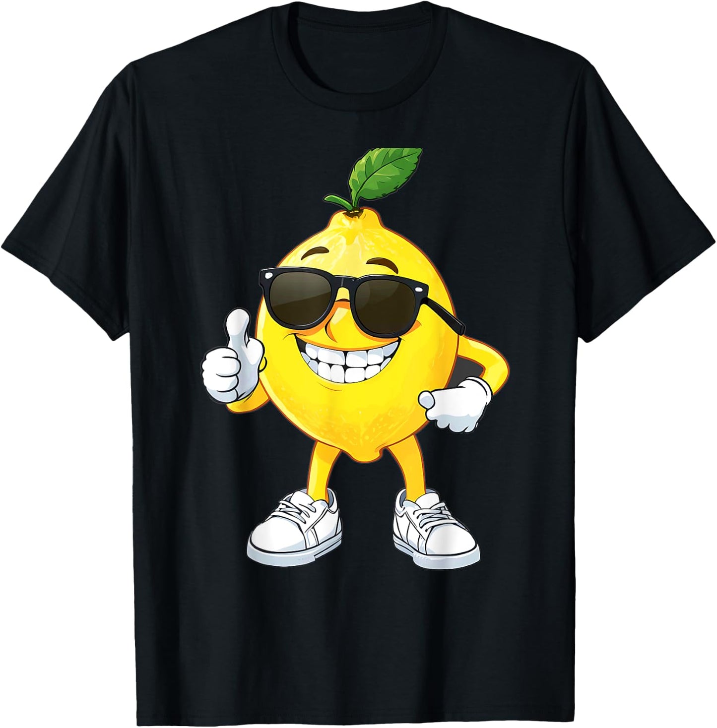 Happy Lemon Wearing Sunglasses Halloween Costume T-Shirt - T-Shirt | Black
