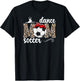 Dance And Soccer Mom Leopard Soccer & Dancing Mom T-Shirt - T-Shirt | Black
