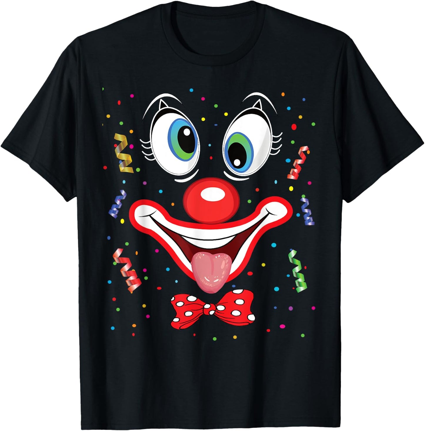 Carnival Clown Face Circus Costume Kids Men Women Carnivals T-Shirt - T-Shirt | Black