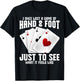 Hand and Foot Playing Cards Queen Card Game Set Hand Foot T-Shirt - T-Shirt | Black