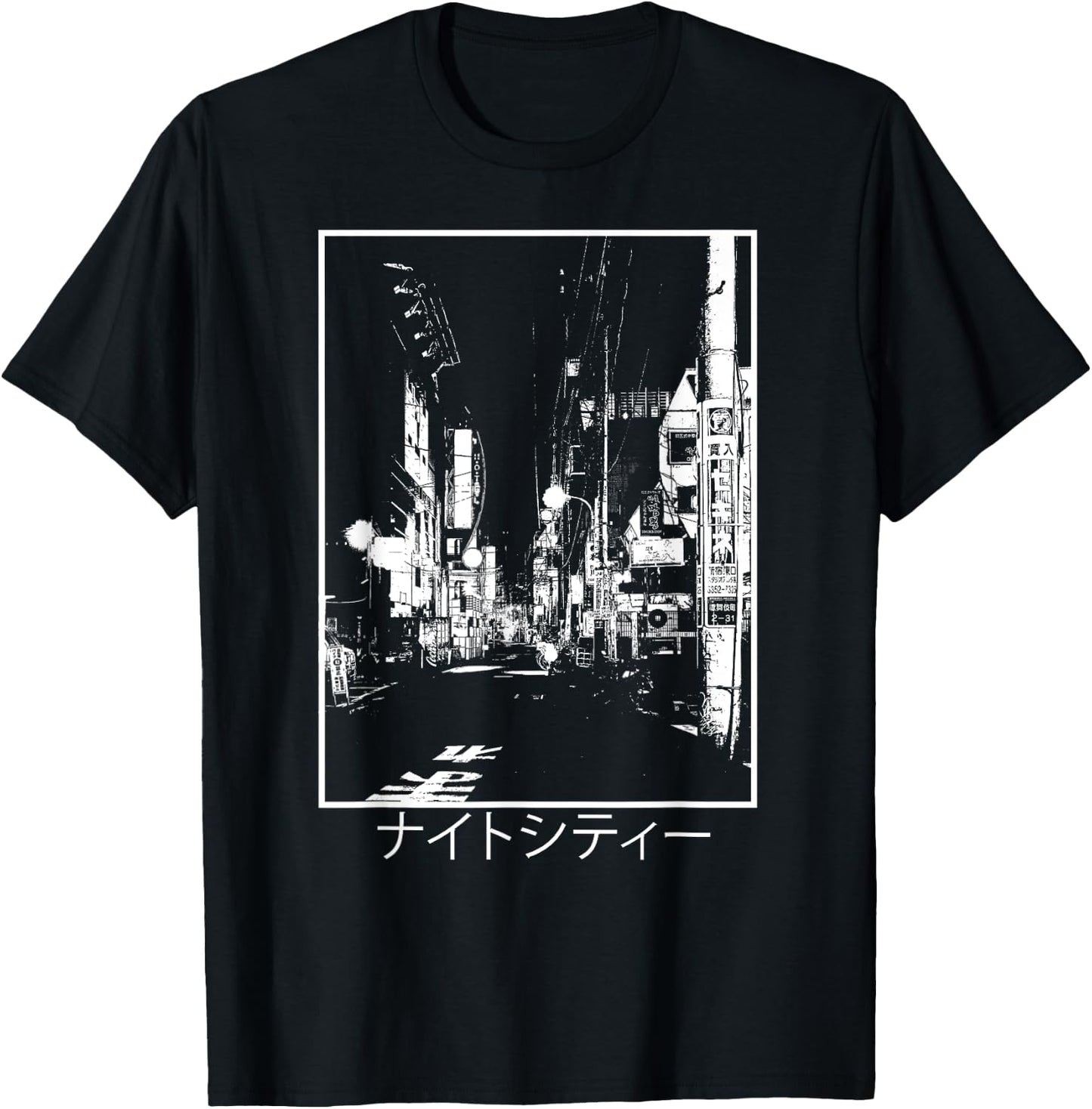 Japan Streets 90s Lofi Tokyo Japanese Streetwear Aesthetic T-Shirt - T-Shirt | Black