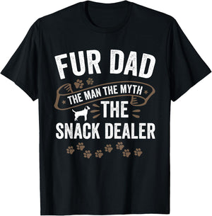 Fur Dad Dog Fathers Day 2024 Men Women T-Shirt - T-Shirt | Black