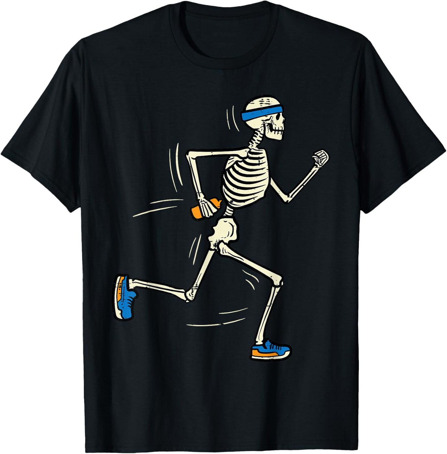 Halloween Skeleton Running Marathon Costume Men Women Kids T-Shirt - T-Shirt | Black