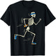 Halloween Skeleton Running Marathon Costume Men Women Kids T-Shirt - T-Shirt | Black