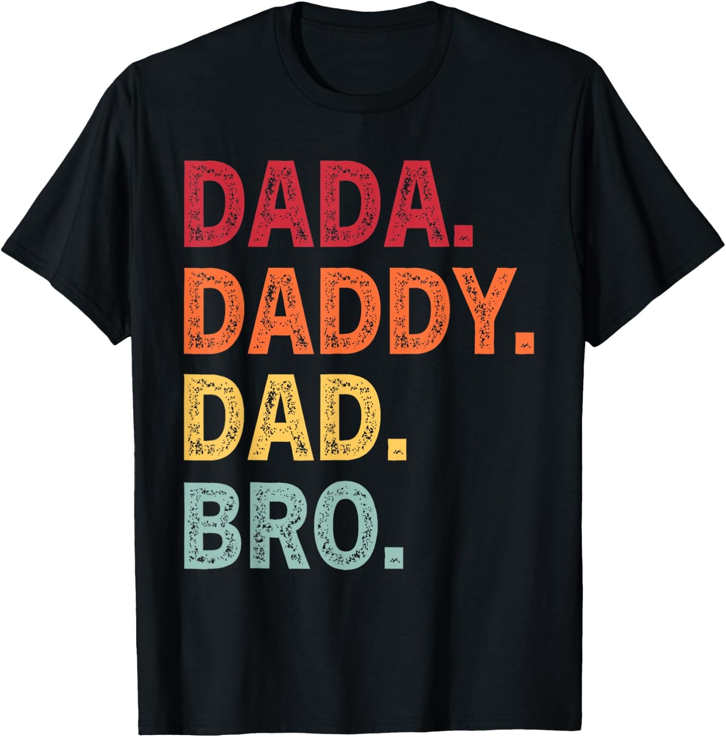 Retro Dada Daddy Dad Bro Funny Fathers Day Retro Vintage T-Shirt - T-Shirt | Black