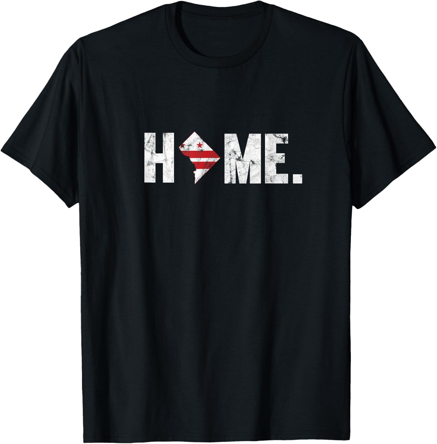 Home State DC Flag Distressed T-Shirt - T-Shirt | Black