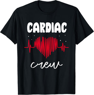 Heart Crew Cardiology Nursing Heart Nurse T-Shirt - T-Shirt | Black