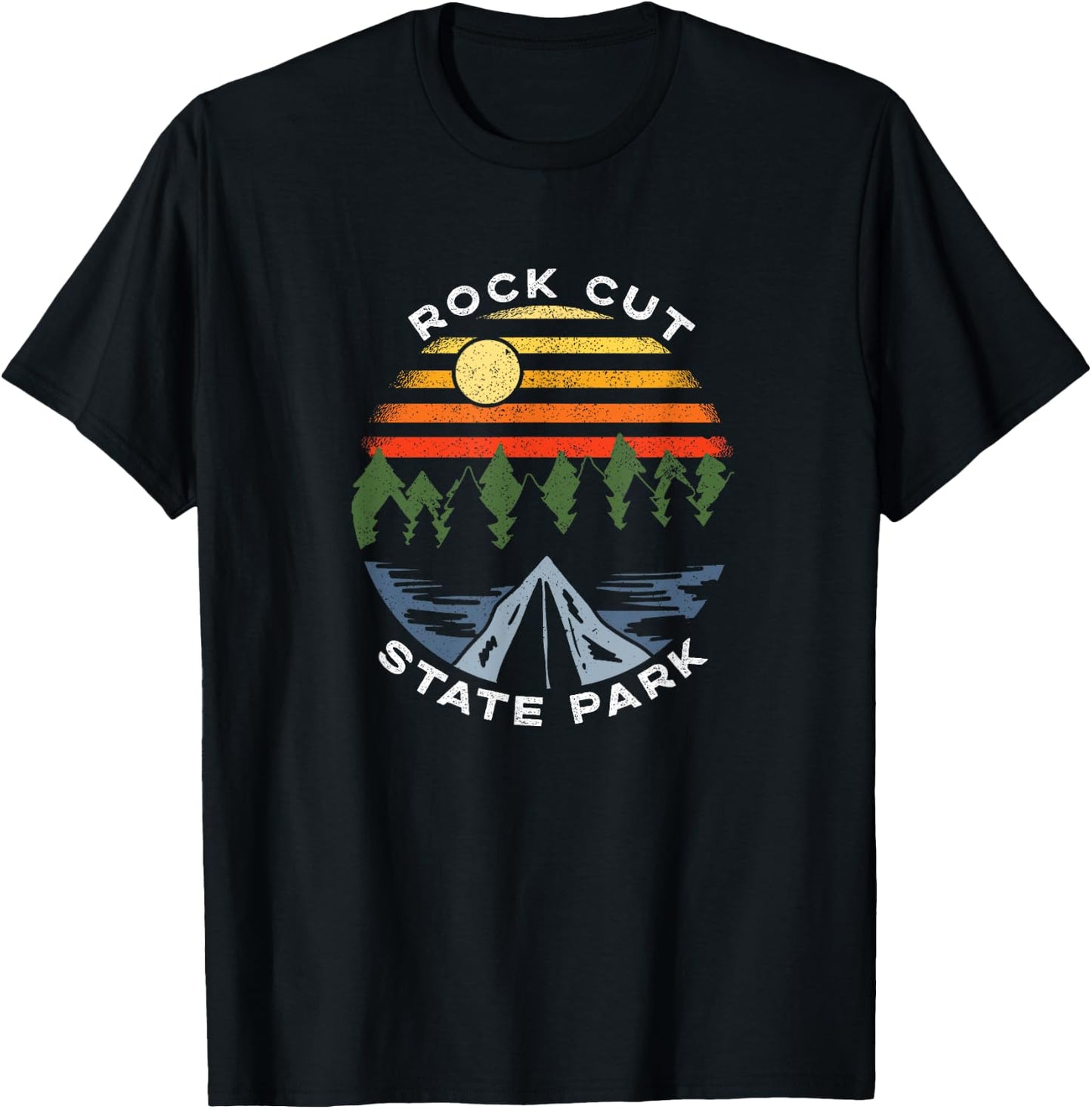 Rock Cut State Park Illinois Forest Camping Vacation T-Shirt - T-Shirt | Black