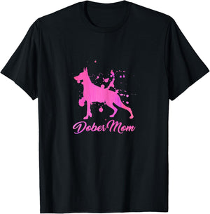 Dober Mom dogs mom Doberman women dog owner T-Shirt - T-Shirt | Black