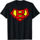 Superhero Letter on Chest B Cute Cartoon Version T-Shirt - T-Shirt | Black