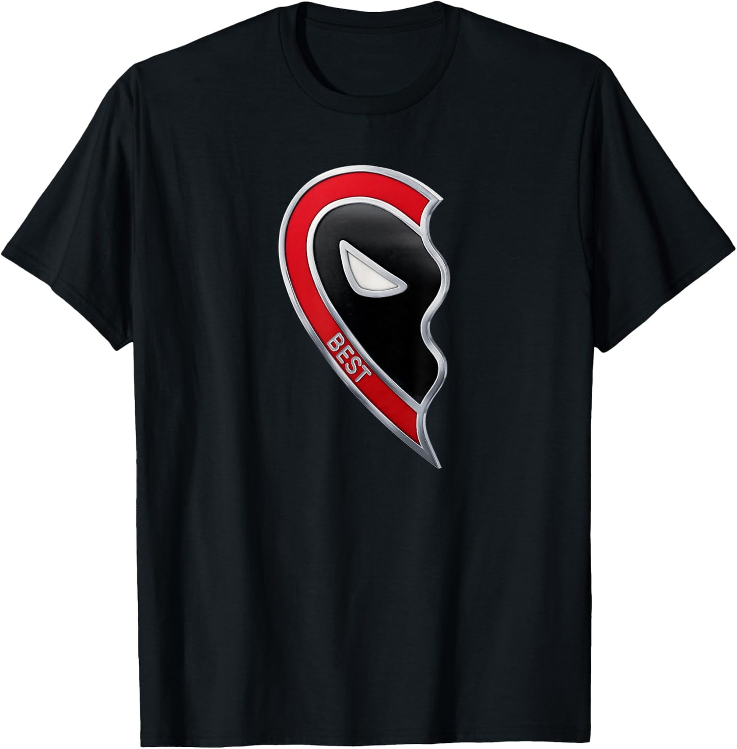 Marvel Studios Deadpool & Wolverine Best Friends Heart Left T-Shirt - T-Shirt | Black