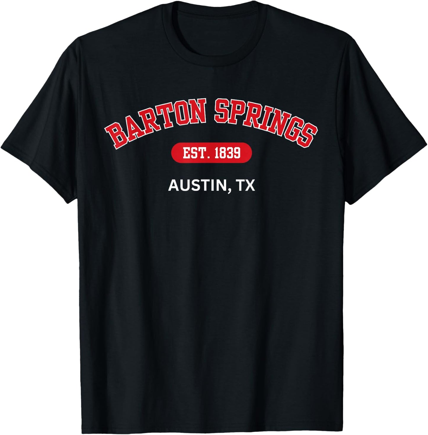 Barton Springs Austin, Texas T-Shirt - T-Shirt | Black