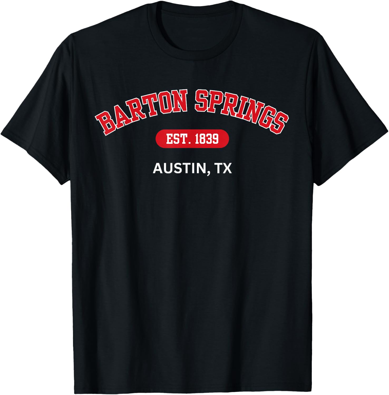 Barton Springs Austin, Texas T-Shirt - T-Shirt | Black