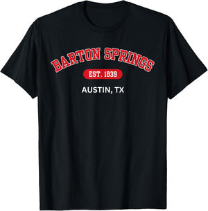 Barton Springs Austin, Texas T-Shirt - T-Shirt | Black