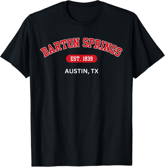 Barton Springs Austin, Texas T-Shirt - T-Shirt | Black