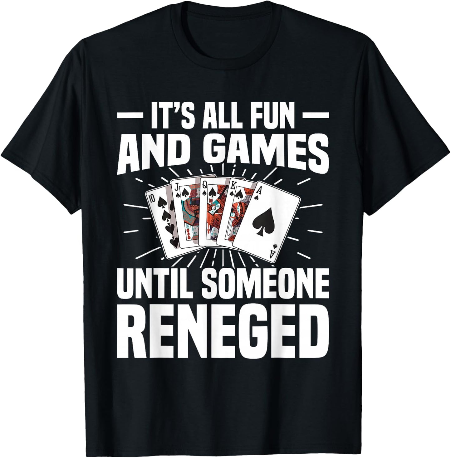 Spades Player Card Game Lover Set Playing Cards Spades T-Shirt - T-Shirt | Black