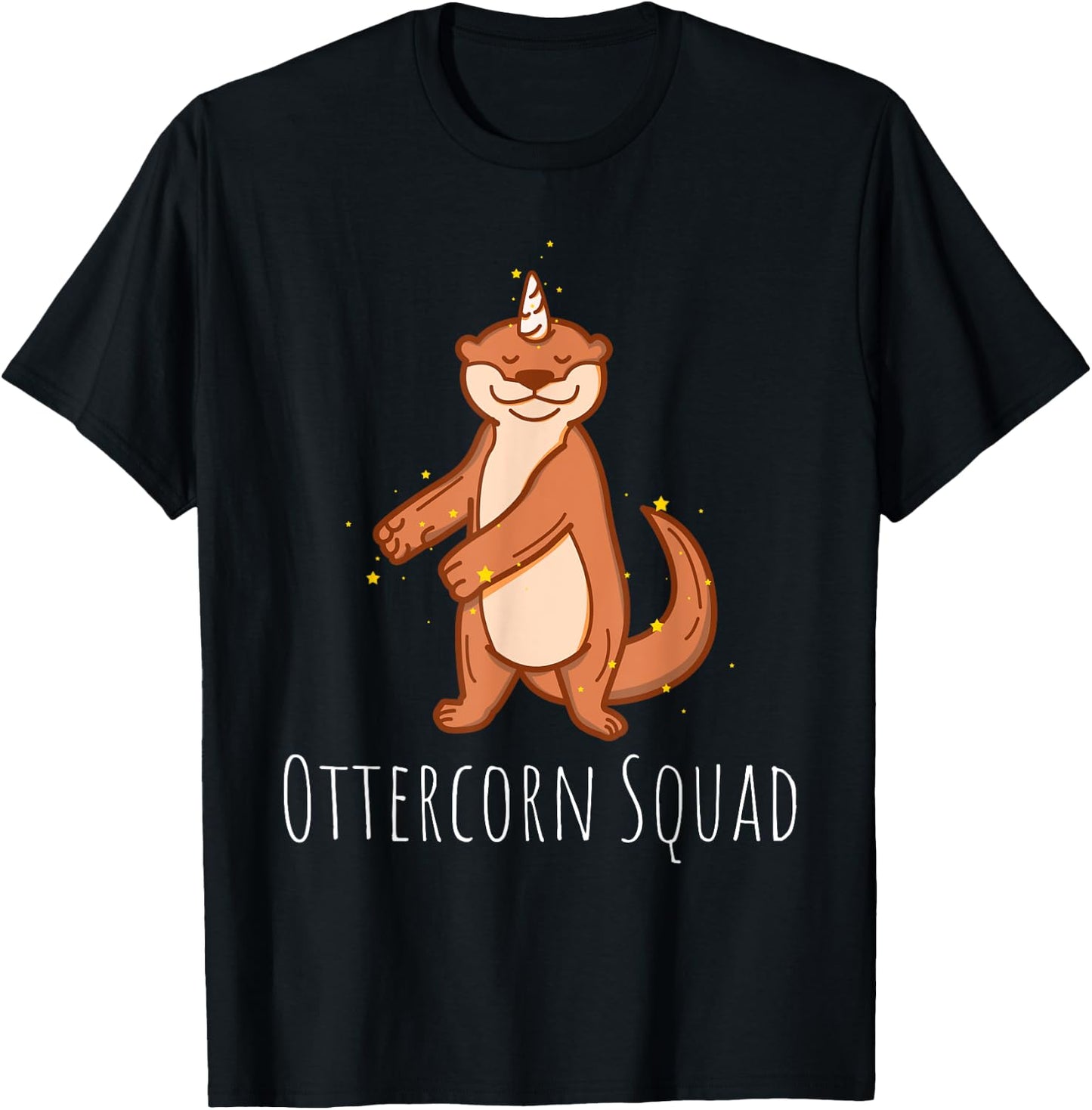 Flossing Otter Unicorn: Cute Ottercorn Squad Gift T-Shirt - T-Shirt | Black