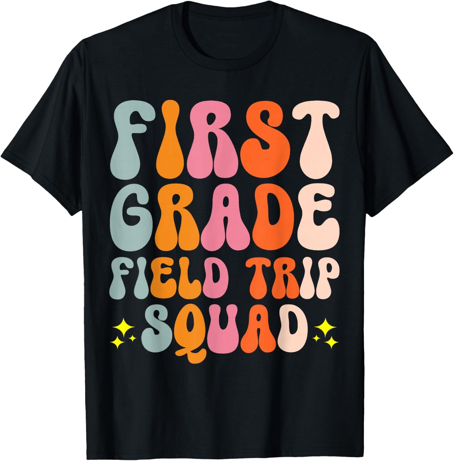 First Grade Field Trip Squad T-Shirt - T-Shirt | Black