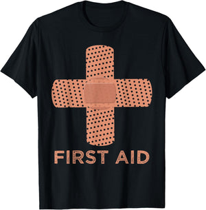 First Aid Cross Medic Symbol Emergency Nurse Gift T-Shirt - T-Shirt | Black