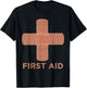 First Aid Cross Medic Symbol Emergency Nurse Gift T-Shirt - T-Shirt | Black