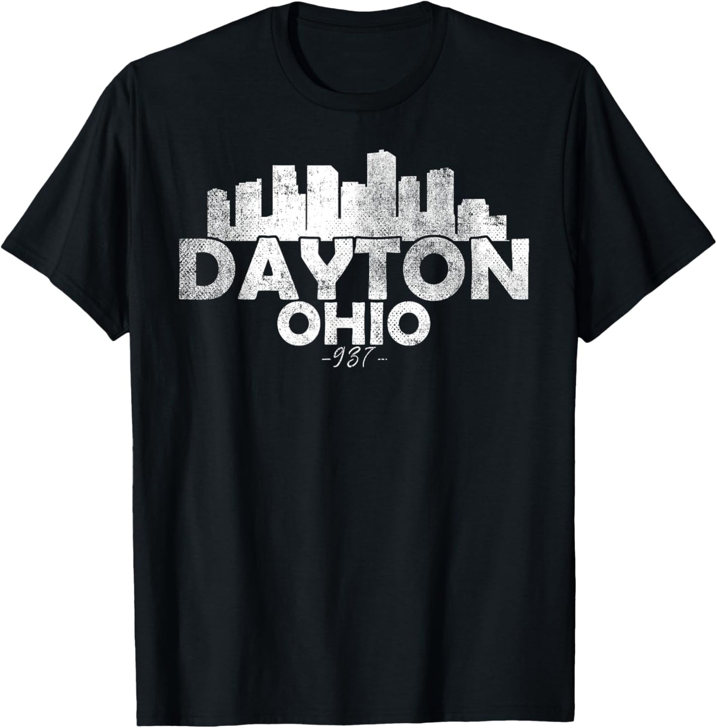 Dayton Ohio OH | Skyline T-Shirt - T-Shirt | Black