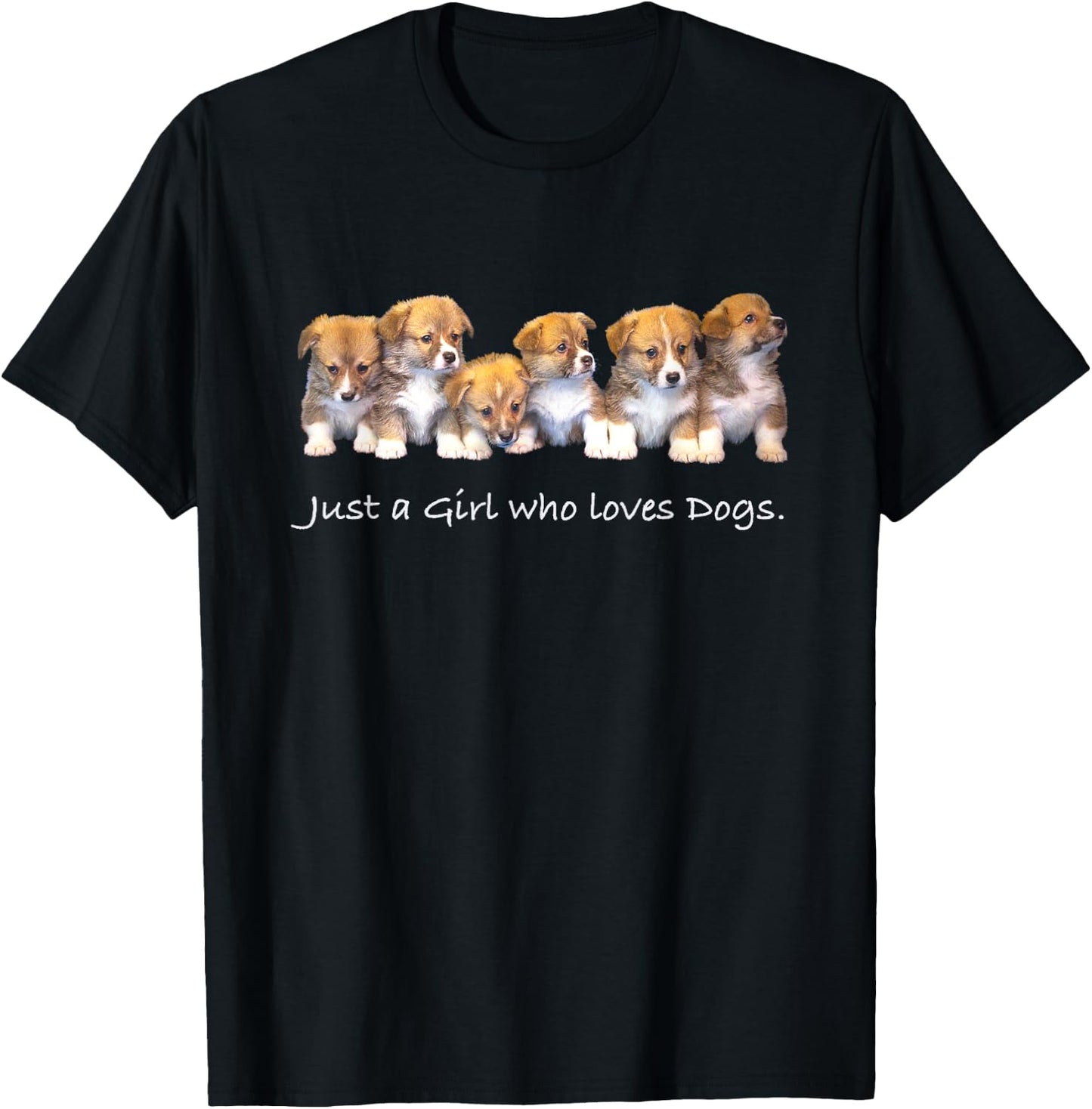 Just A Girl Who Loves Dogs Funny for Dog Trainer T-Shirt - T-Shirt | Black
