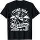 Flying High and Asking Chicken or Fish Flight Attendant T-Shirt - T-Shirt | Black