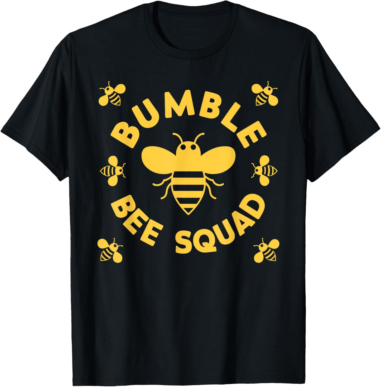Bumble Bee Squad Bumblebee Team Family Friends T-Shirt - T-Shirt | Black