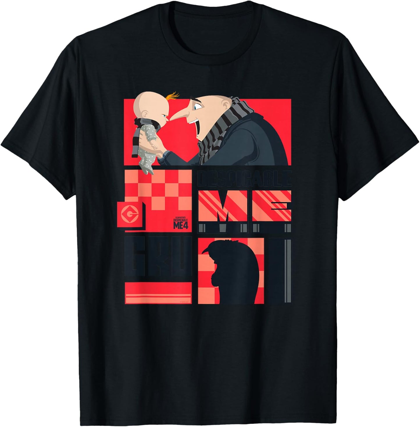 Minions Despicable Me 4 Gru & Gru Jr. T-Shirt - T-Shirt | Black